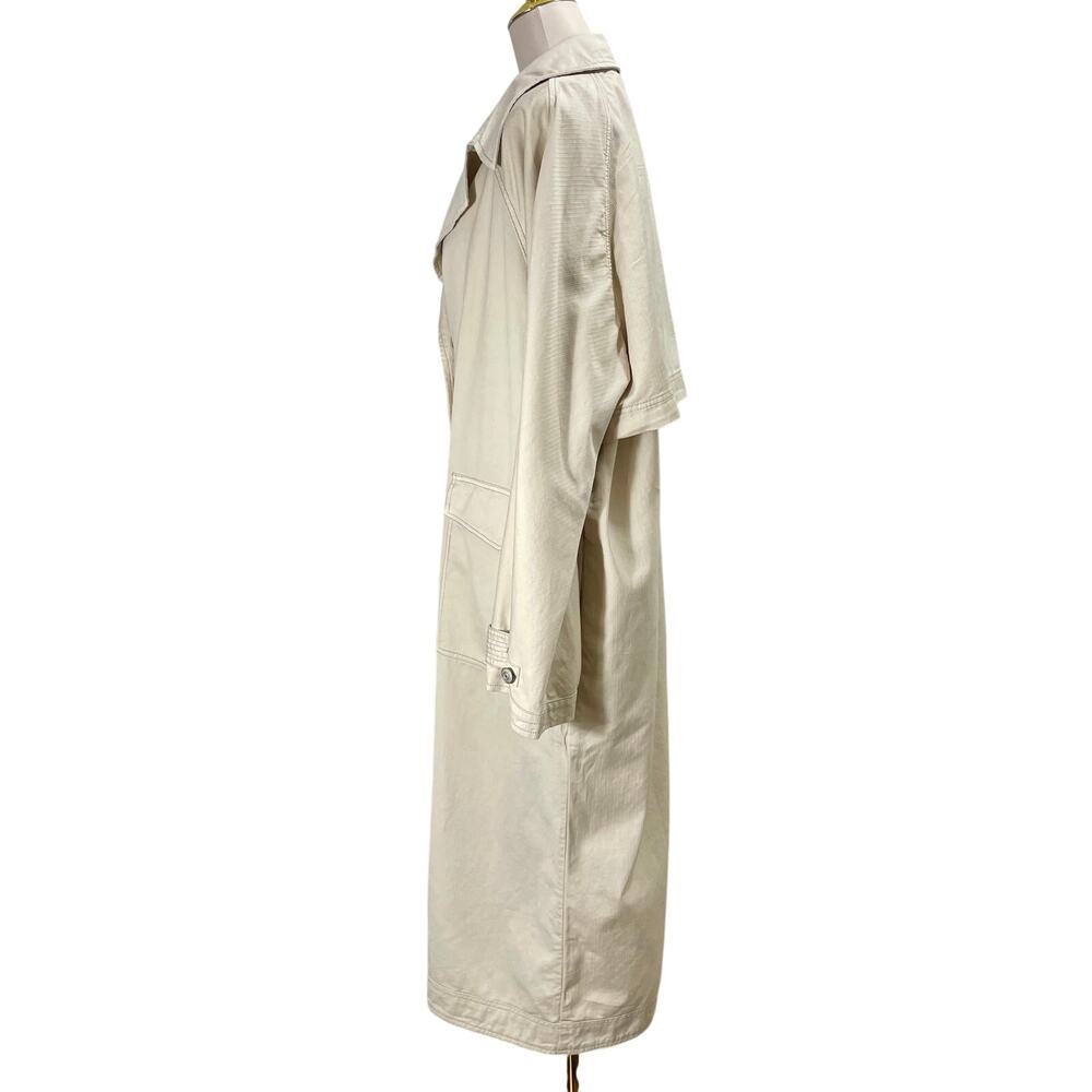 Free People We The Free Perry Military Coat Khaki Trench Jacket Women's Large - Picture 3 of 16